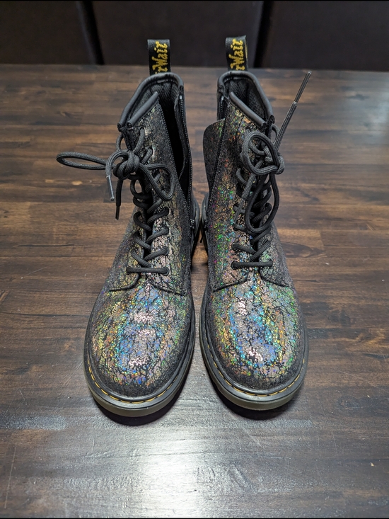 Dr. Martens Shoes - Dr. Martens 1460 Crinkle Metallic Lace Up Boots
